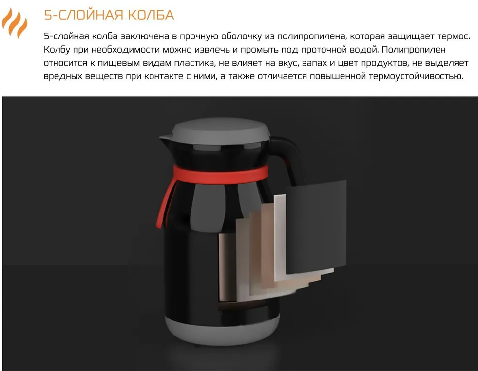 Термос Xiaomi 17PIN Kettle Red Bile Insulation Copper 1 л, белый - фотография № 4