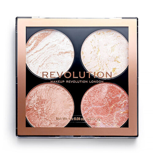 MAKEUP REVOLUTION Палетка хайлайтеров CHEEK KIT, палетка Dont Hold Back: сухой бронзер и хайлайтер для лица и тела