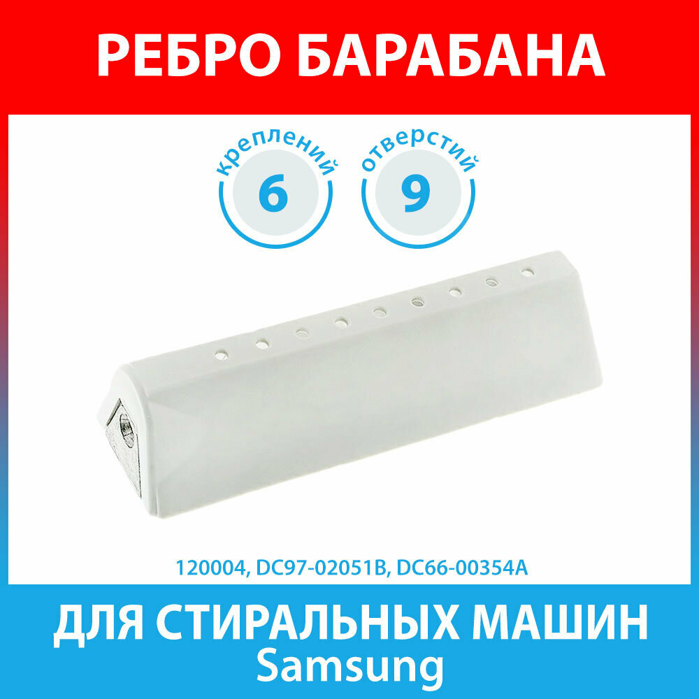 Ребро барабана для стиральных машин Samsung (DC97-02051B DC66-00354A)