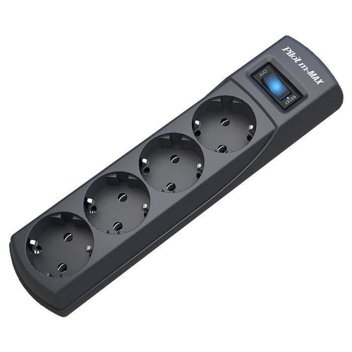 фото Сетевой фильтр Pilot m-MAX, 1.8м 4 розетки серый