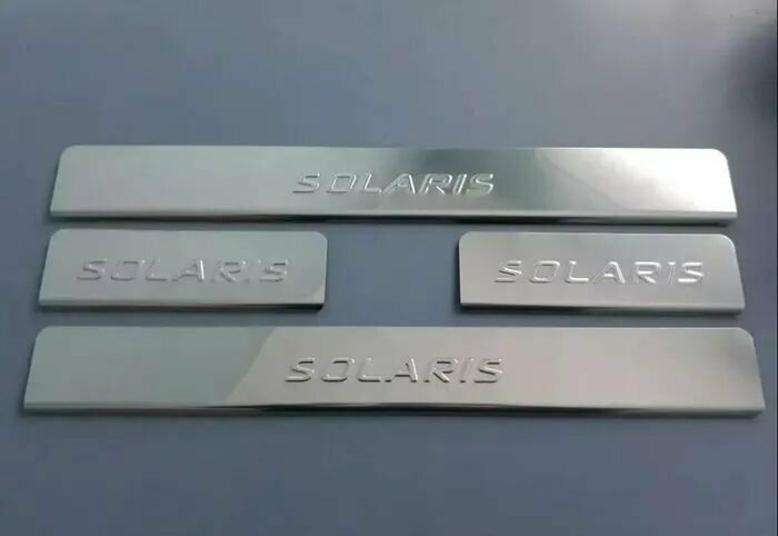 Накладки на пороги Хендай Солярис 1 HYUNDAI Solaris 2010-2017