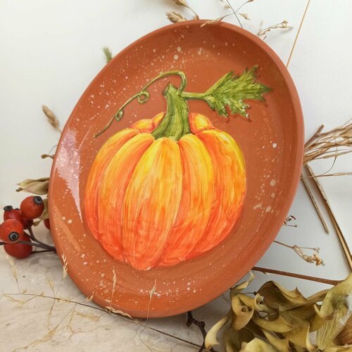 Тарелка Тыква 175 см керамика 1000₽