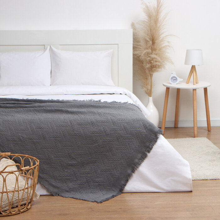 фото Плед Этель Home 130*180см , цв. бежевый,80%хлопок, 20% п/э