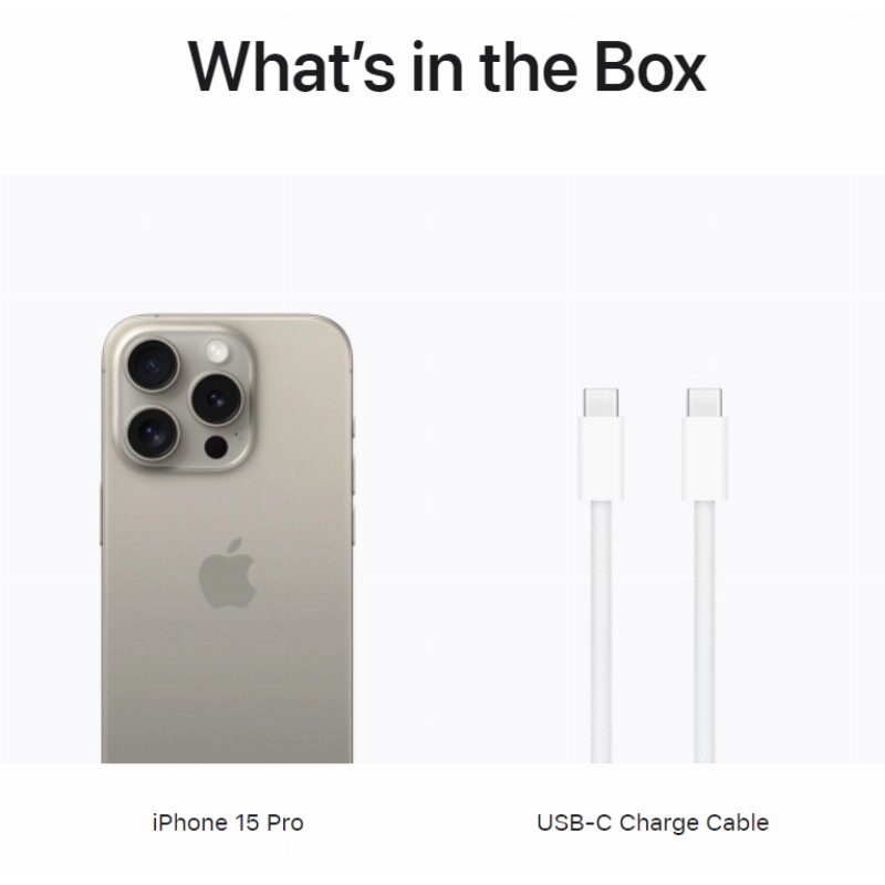 Смартфон Apple iPhone 15 Pro 128 ГБ, титан, Dual SIM (eSIM) — фото 1