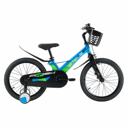 Велосипед детский Stels 18 Flash KR Z010 2023 года темно-синий зеленый 1437500₽