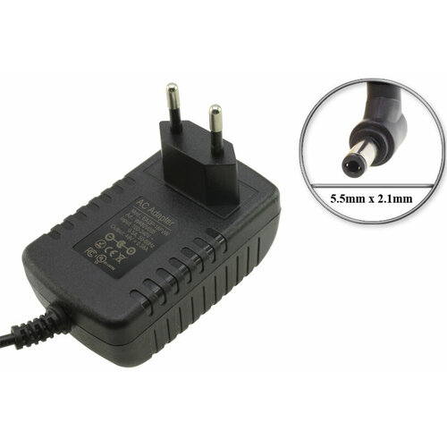 Адаптер (блок) питания 48V, 0.38A, 5.5mm x 2.1mm (AA25480L, EADP-18FVW), для PoE сетевого оборудования, IP видеокамеры ASUS, Cisco, D-link и др. черный