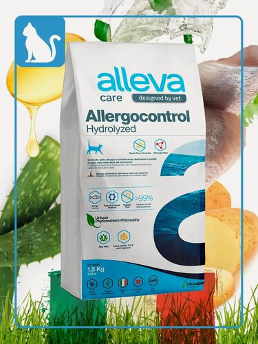 Изображение товара ALLEVA Корм для кошек CARE ALLERGOCONTROL 1,5 кг. х 3 шт.