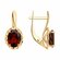Золотые серьги Diamant online 263555 с гранатом