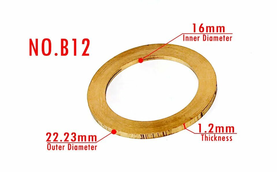Переходник медный для алмазной пилы 2223/20/16 мм B12