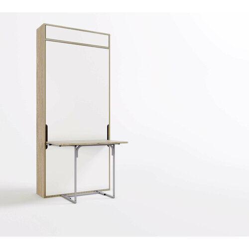 Шкаф кровать-трансформер со столом Летто Таволо 900 с антресолью Лайт Сканд