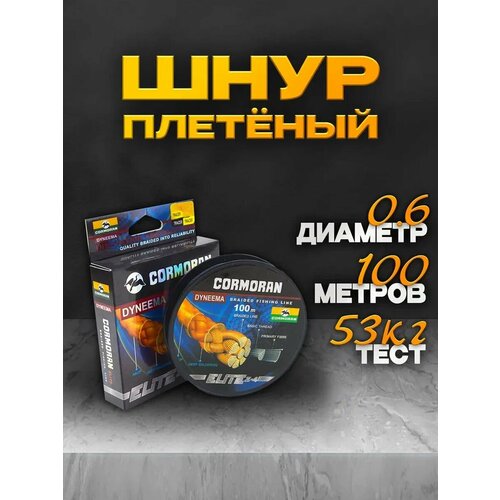 Плетеный шнур для рыбалки Cormoran, длина 100 м, диаметр 0.45 мм