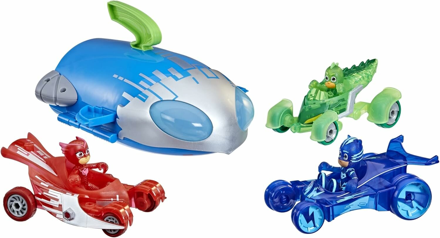 Набор игровой PJ Masks , Штаб-квартир с 3 фигурками и 3 транспортными средствами.