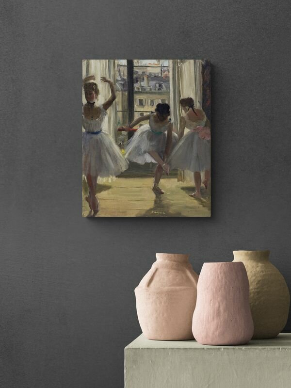 Эдгар Дега "Три танцовщицы в репетиционном зале". Картина 60х50 см — фото 1