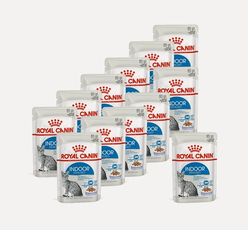 Изображение товара Royal Canin Indoor Sterilised для взрослых стерилизованных кошек живущих дома, кусочки в желе, 85г x 12 шт.