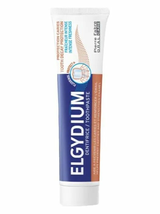 Pierre Fabre Oral Care Elgydium Intense freshness Эльгидиум Зубная паста защита от кариеса Интенсивная свежесть, для детей и взрослых 75 мл