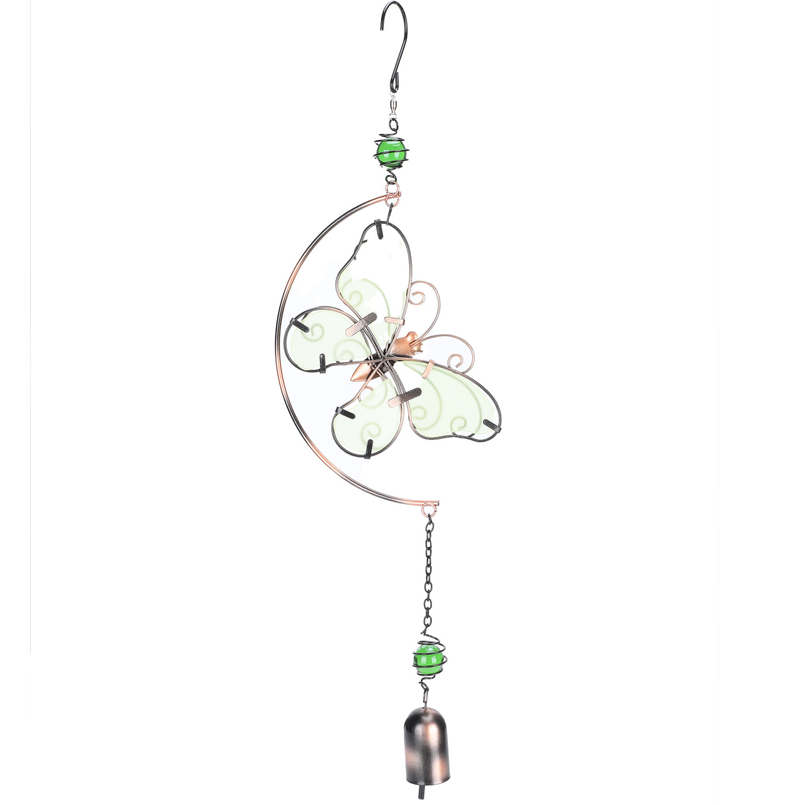 Белые бабочки колокольчики светящиеся кованые украшения терраса балкон подвесные украшения элегантные украшения для сада наружные украшения подвесные колокольчики