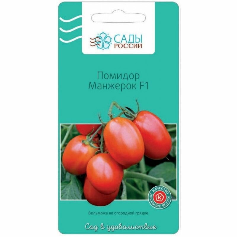 Семена томата Сады России Манжерок F1  невысокий штамбовый  плоды красные до 95 гр  15 шт