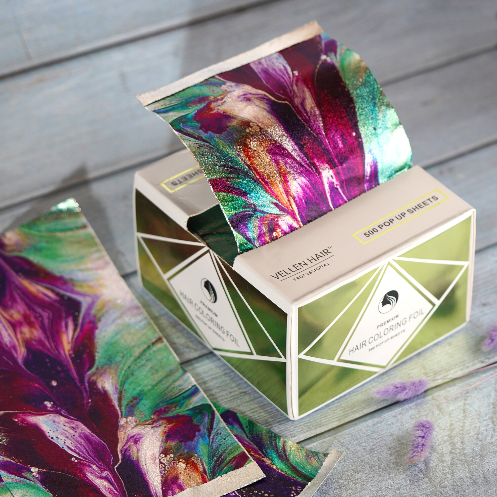 Фольга парикмахерская с рисунком - 500 листов — фото 1