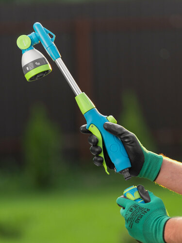 Изображение товара Распылитель Palisad LUXE 7 режимов алюминиевая штанга, 500 мм, поворотная голова 65802