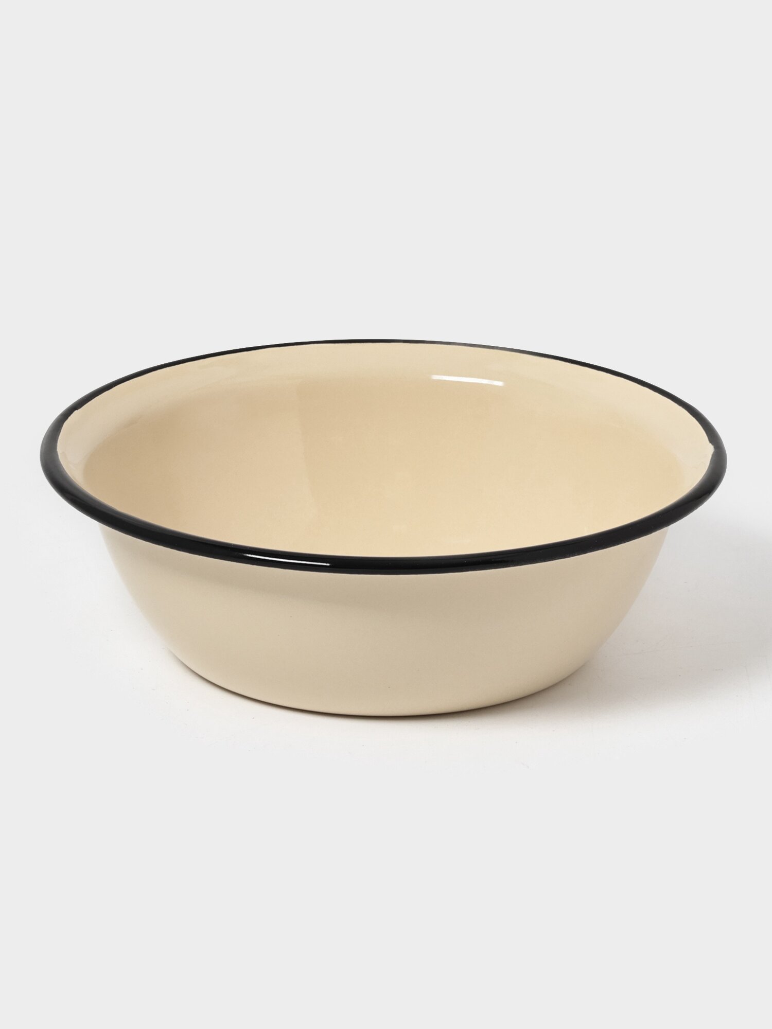 Миска для готовки и хранения эмалированная 1 л цвет слоновой кости