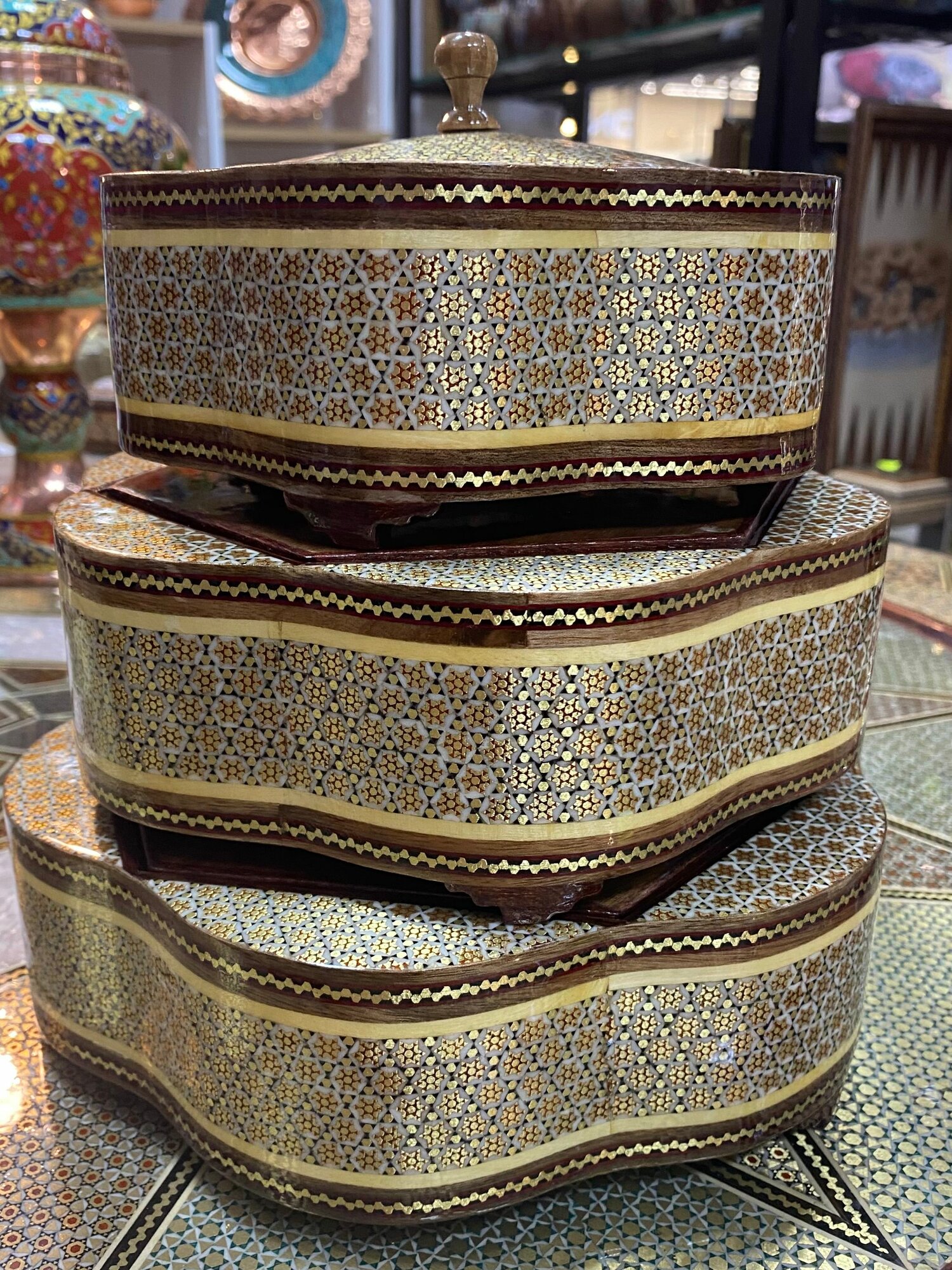 Набор Конфетница Хатам Ручная работа Иран — фото 1