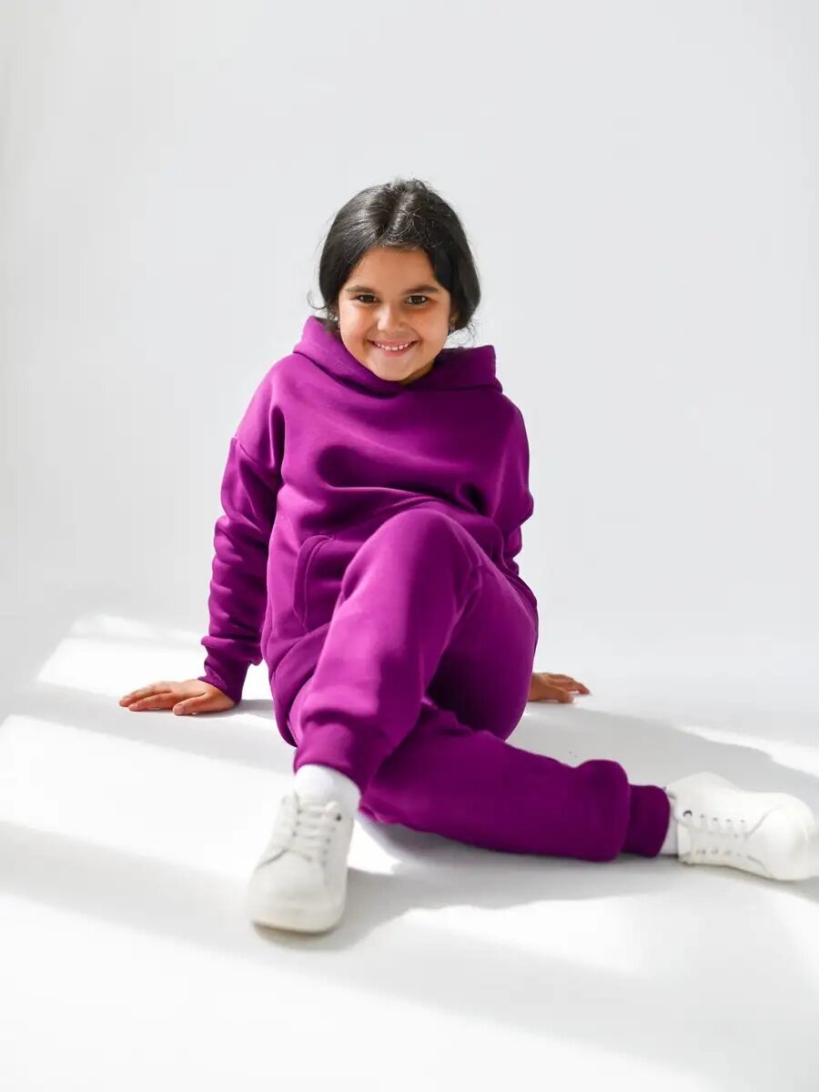 Костюм спортивный , размер 116, фиолетовый — фото 1