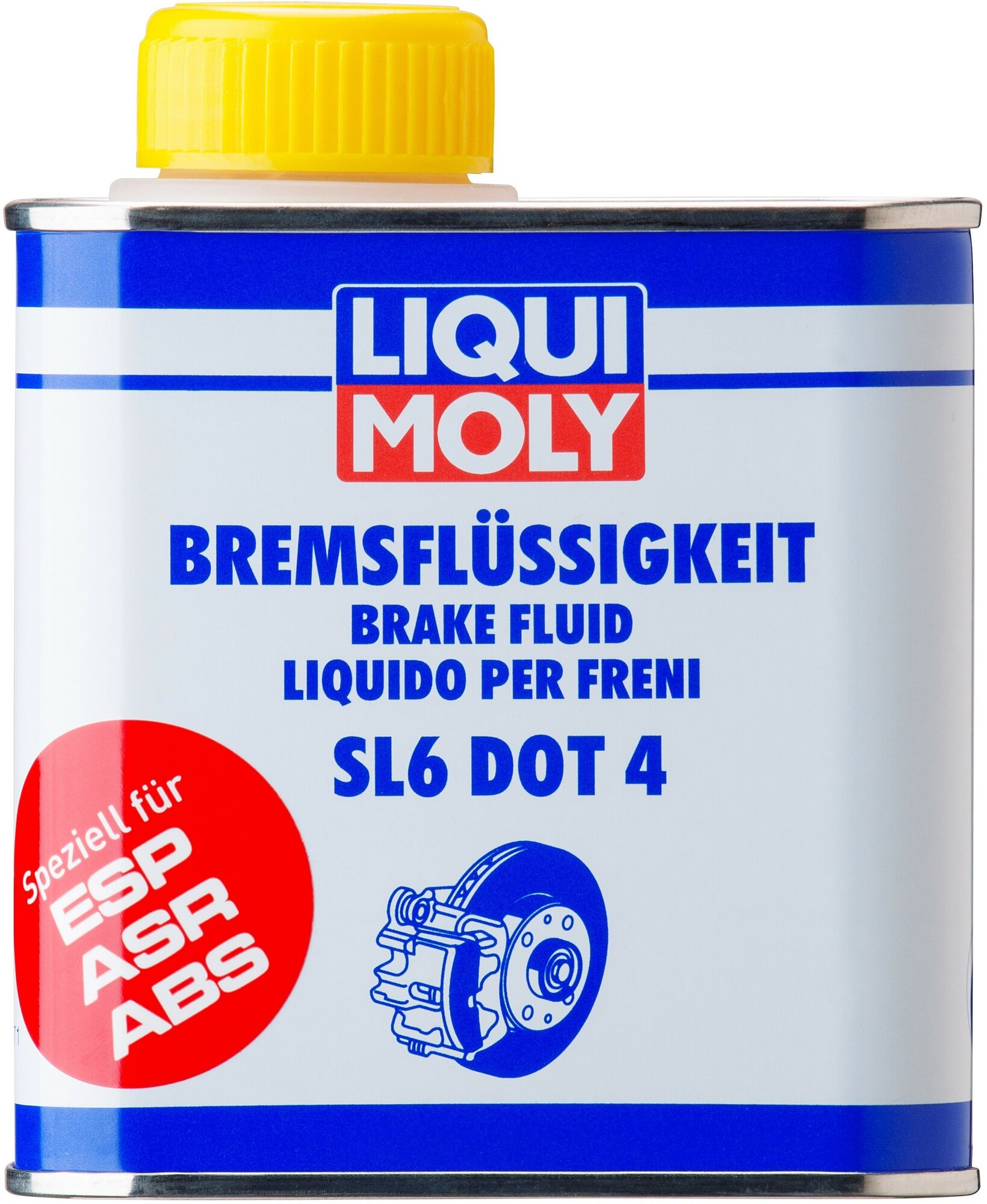 3086 LiquiMoly Тормозная жидкость Bremsflussigkeit SL6 DOT 4 0,5л