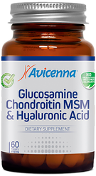 Avicenna Глюкозамин Хондроитин MSM, 60 таблеток, Avicenna