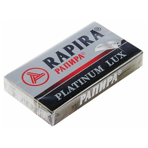 сменные кассеты rapira platinum lux 100 шт Rapira Сменные лезвия классические Rapira Платина Люкс, 5 шт