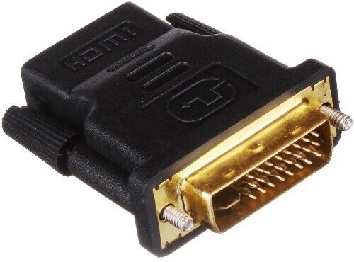 Видео адаптер DVI 25M - HDMI-F ExeGate EX-HDMI-DVI-2 папа-мама переходник для подключения монитора чёрный