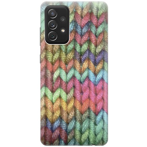 фото Силиконовый чехол на samsung galaxy a72 / самсунг а72 с принтом "разноцветная вязка gosso