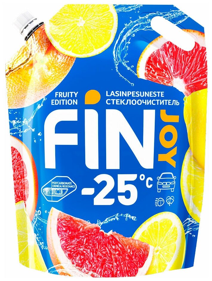 Стеклоомыватель FIN JOY Fruity зимний -25 °С 3 л