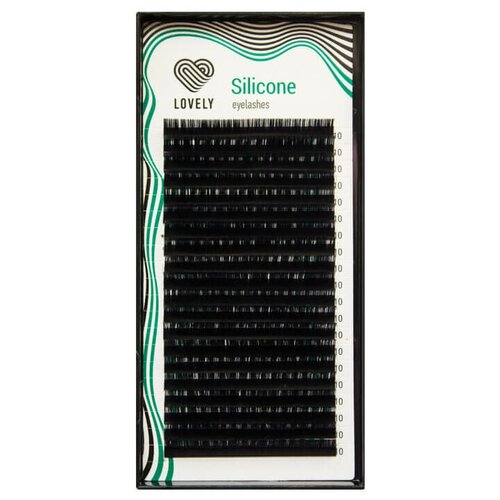 Купить LOVELY Ресницы черные Silicone - 20 линий, MIX (изгиб C; толщина 0, 12; длина 5-8), черный/черные, искусственное волокно