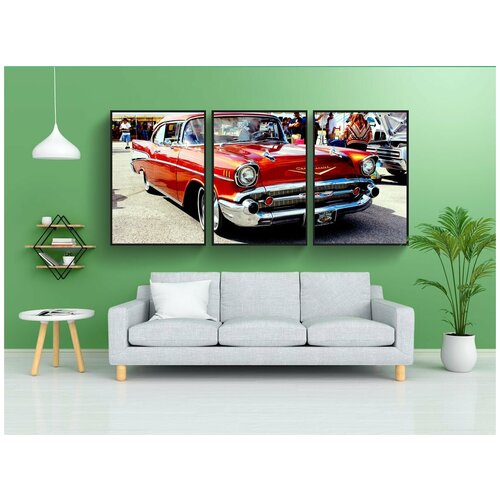 фото Набор модулных постеров для интерьера "винтаж, шеви, шевроле" 60x90 см. в тубусе, без рамки lotsprints
