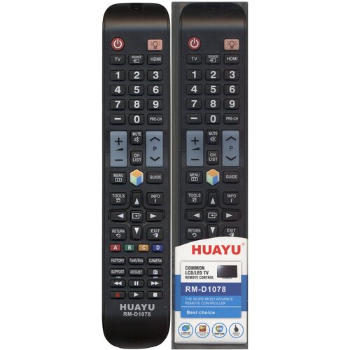 Пульт ДУ Huayu RM-D1078+, черный пульт huayu для samsung rm d1078 2 корпус aa59 00582a hrm1756