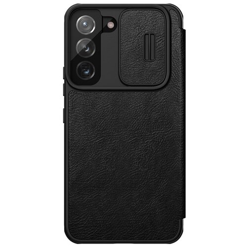 Чехол-книжка для телефона Samsung Galaxy S22 Nillkin Qin Pro Leather Case Plain Version elegant black с защитой камеры и карманом для карт