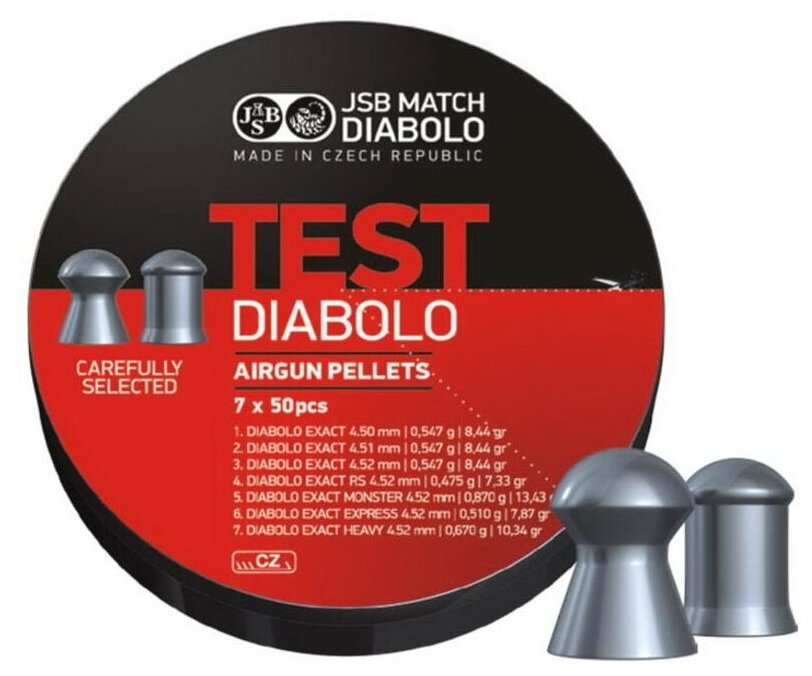 Пули JSB Test Diabolo (набор) 4,5 мм, 350 штук