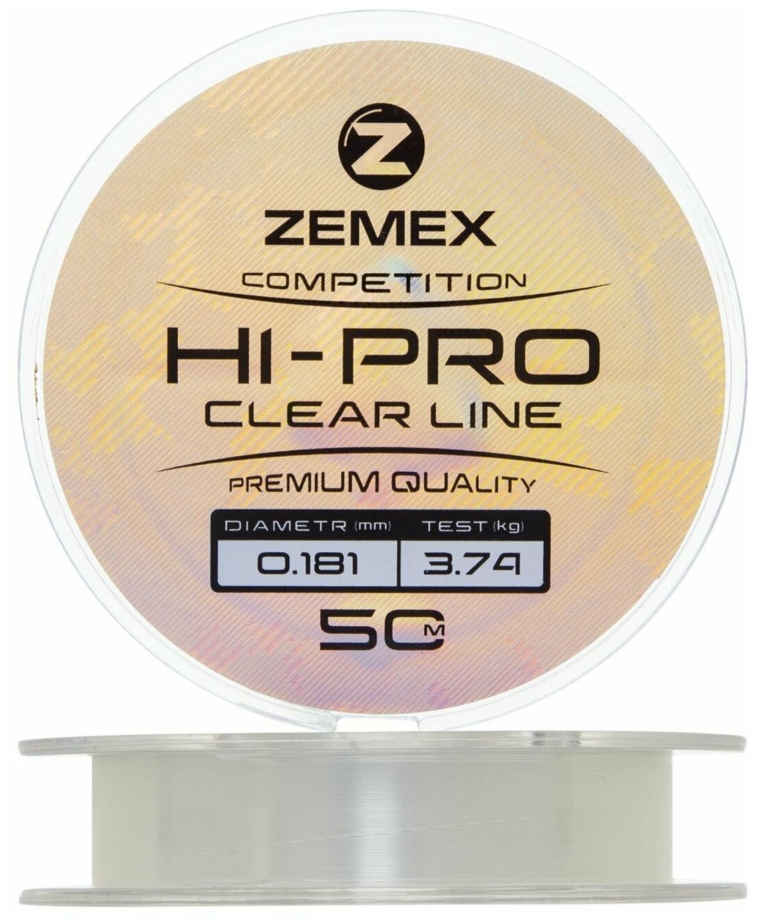 Леска монофильная для рыбалки Zemex Hi-Pro Competition Line 0,181мм 50м (clear)