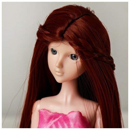 Волосы для кукол «Прямые с косичками» размер маленький цвет 350