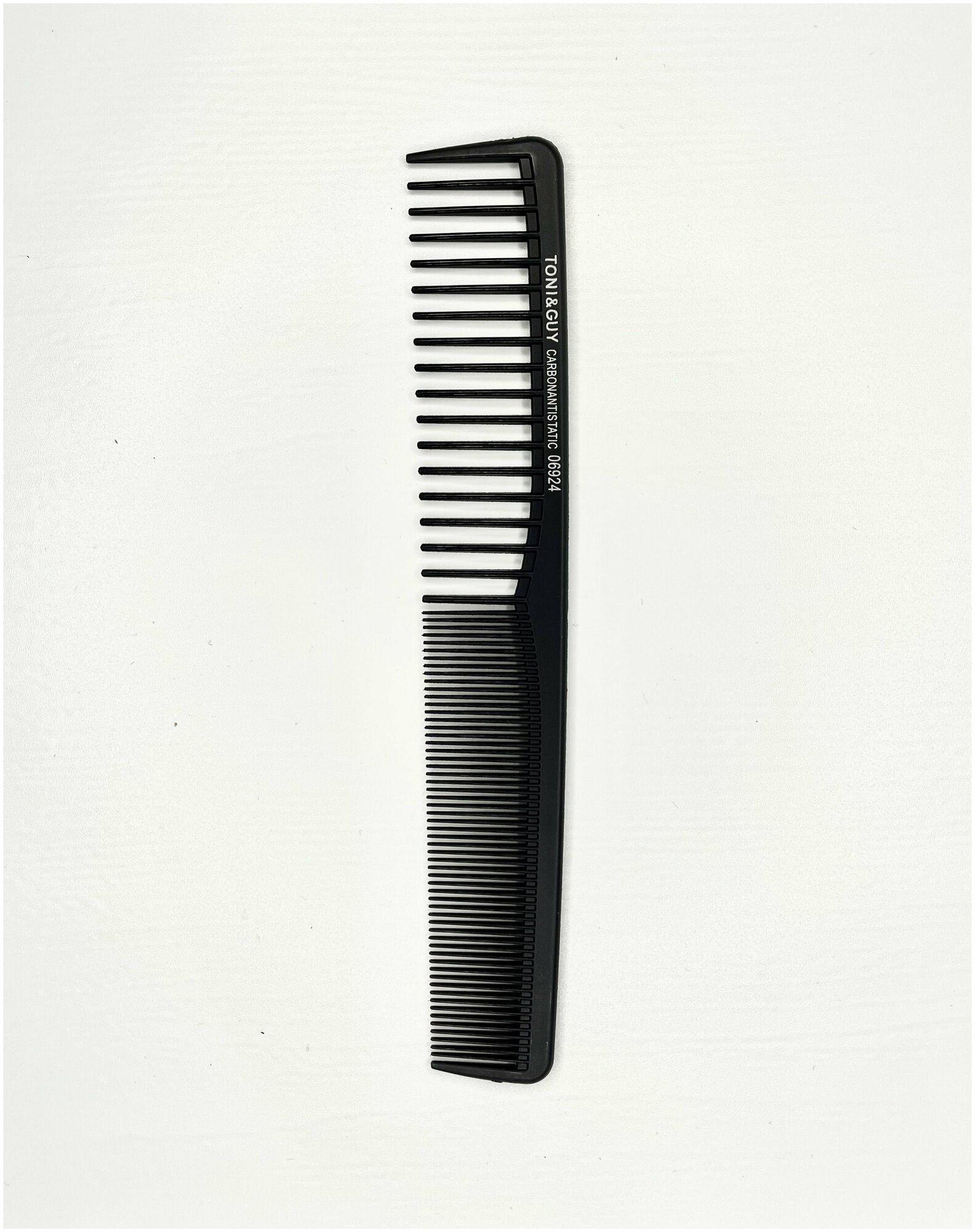 фото Расчёска Toni&Guy комбинированная рабочая carbon antistatic comb 18 см