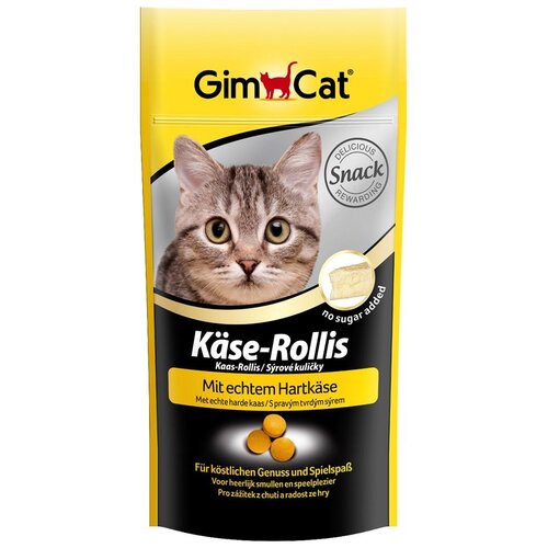 Лакомство для кошек  GimCat Käse-Rollis шарики, 40 г сыр