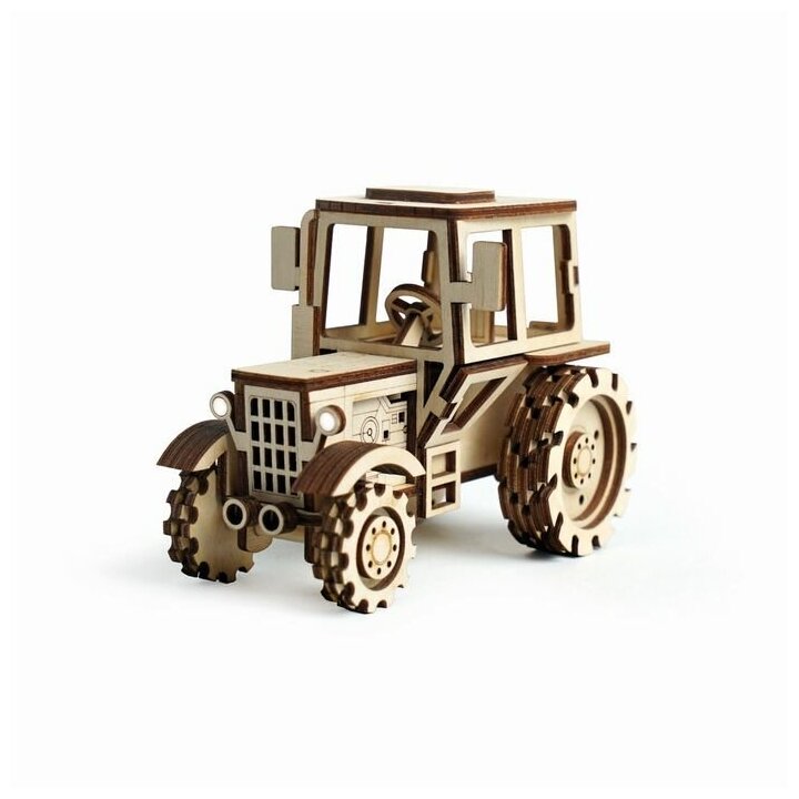 Сборная деревянная модель Lemmo Трактор - фото №4