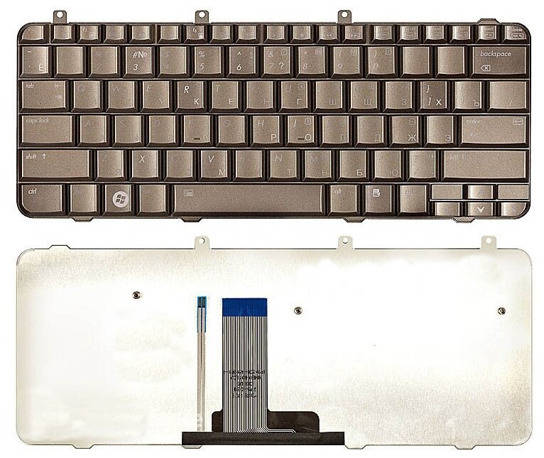 Клавиатура для ноутбука HP Pavilion DV3-1000 бронза с подсветкой 1230₽