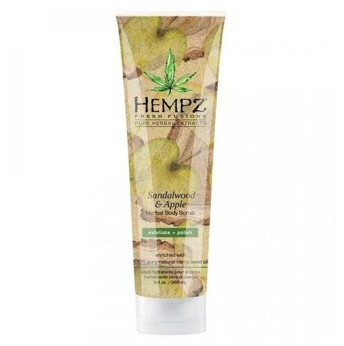 20538265 Hempz - Средства для душа: Скраб для тела Сандал и Яблоко (Sandalwood & Apple Hebal Body Scrub), 265мл