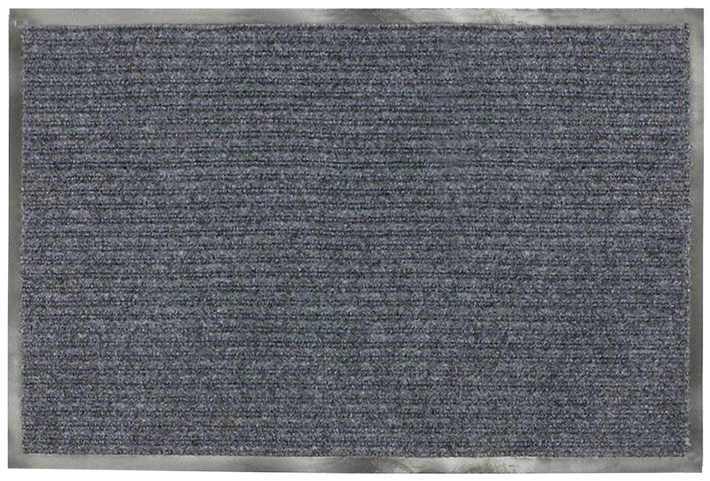 Коврик входной ворсовый влаго-грязезащитный LAIMA, 90×120 см, ребристый, толщина 7 мм, серый, 602872 - фотография № 1