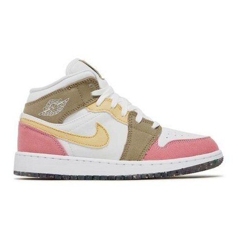 Кроссовки Nike AIr Jordan 1 Mid SE Pastel Vivid Grind GS, 36.5EU