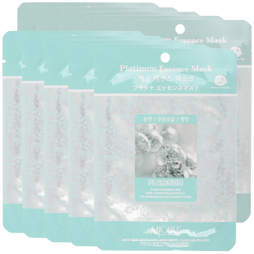 Маска для лица тканевая с платиной Mijin Platinum Essence Mask, 23 г - 10 шт