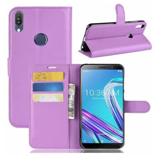 фото Brodef wallet чехол книжка для asus zenfone max pro m1 zb602kl фиолетовый