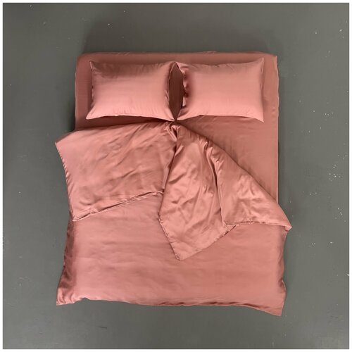 Утяжеленное одеяло SleepDeep + розовый пододеяльник из тенселя (размер и вес: 140х200 см, 6 кг)