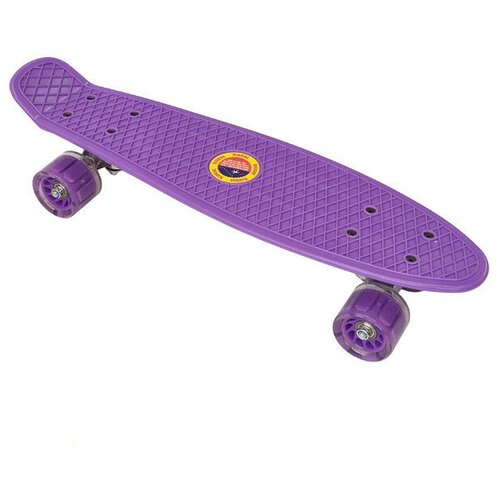 фото Скейтборд e33093 56x15cm, со светящимися колесами, фиолетовый, sk501 hawk